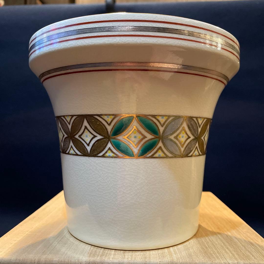 御室窯】の「仁清 七宝 宝尽」『末広 水指』共箱 茶道具 ※美品 - メルカリ