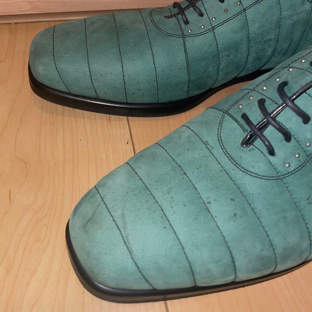 イタリア製80'sデッドストック ヴィンテージレアカラースウェードレザーシューズ