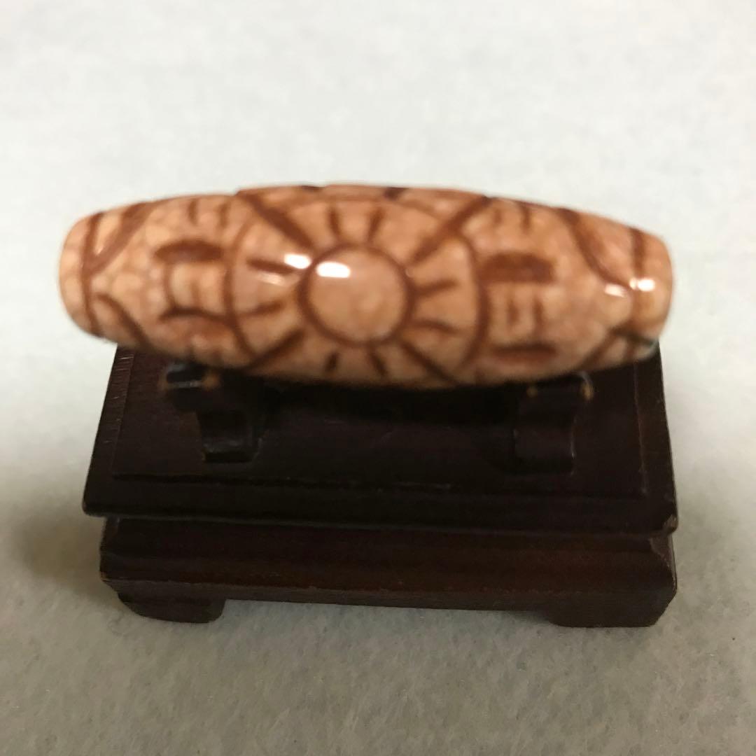 超珍品激レア‼︎ 彫刻龍紋　太陽梵字天珠　世界で数個　フジヤマ