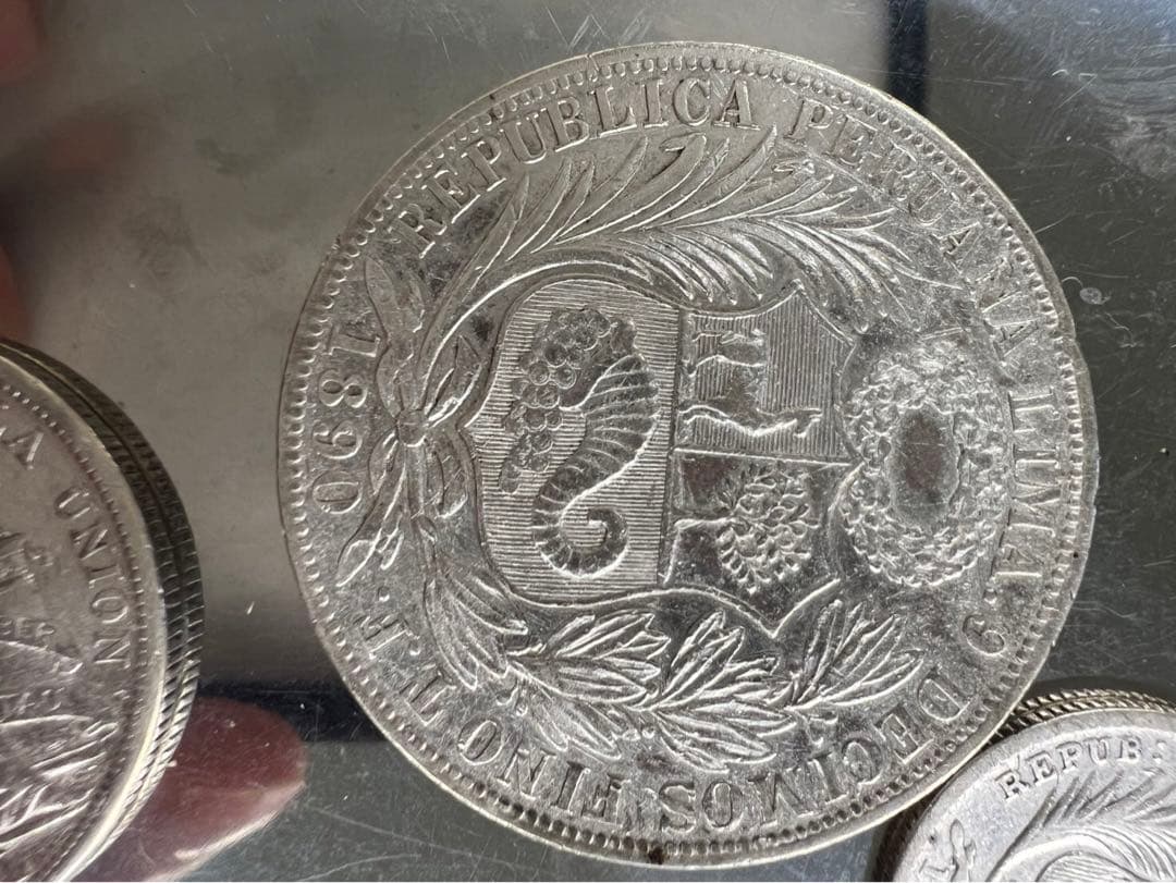 1ソル銀貨等おまとめ 1890年 1907年 1908年 1902年 ペルー 【公式