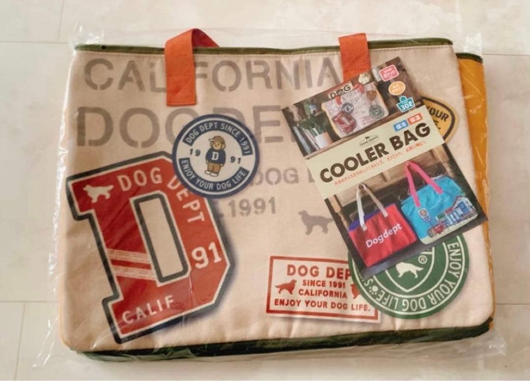 dogdept ドックデプト　保冷バッグ　ワッペン柄　新品未開封 DOGDEPT ドッグデプト 保冷バッグ 非売品 ノベルティ 青 水色 dogdept