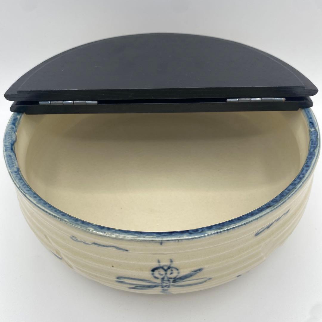 499　平水指　トンボ 　茶道具　茶道　水指　古物　季節