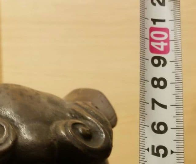 昭和レトロ 大型 鉄製 金属工芸 玉乗り獅子 玉獅子 鋳物 狛犬 置物