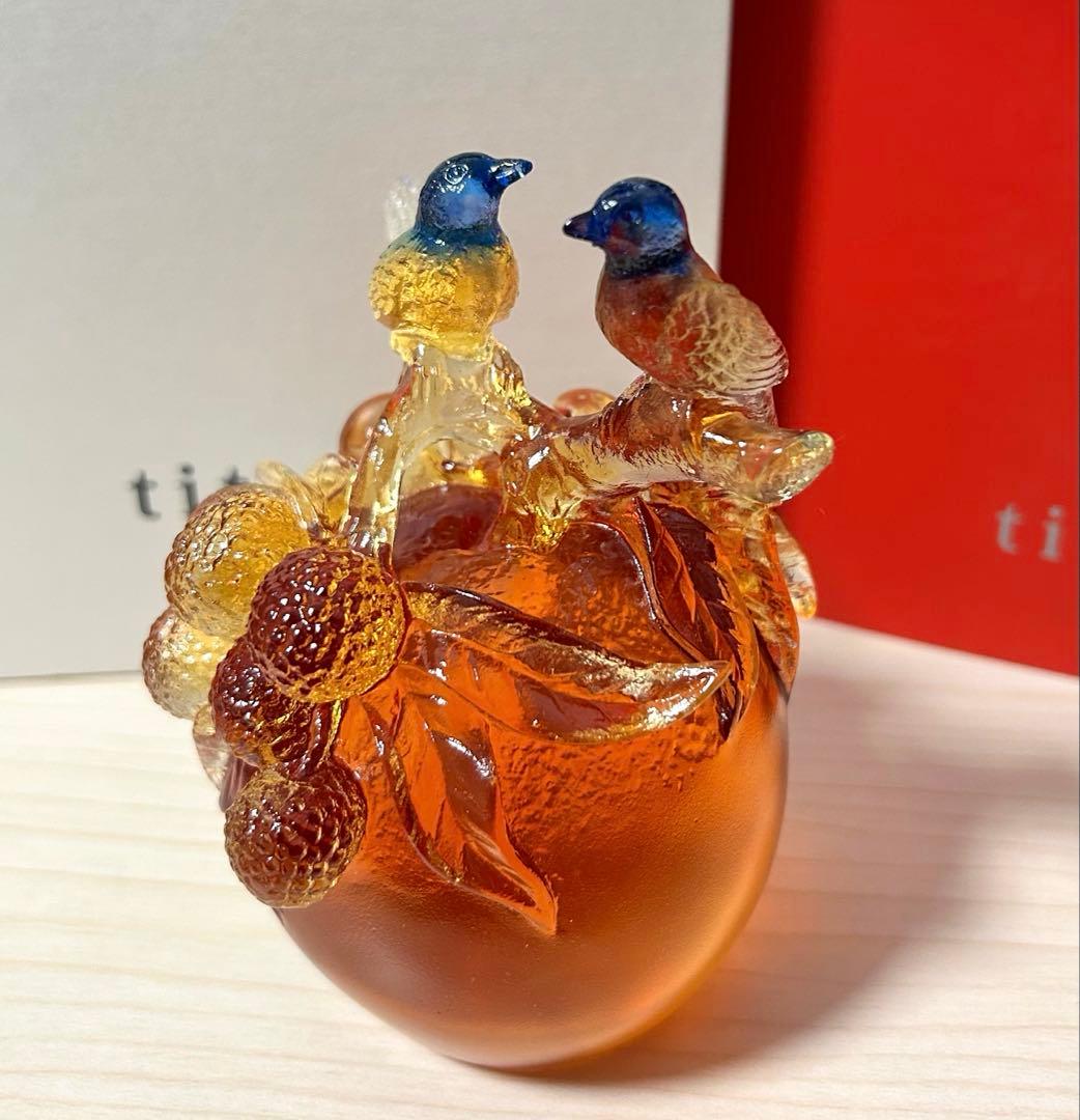 使用 美品 琉園工房 瑠璃工房 tittot 馬 大型 置物 クリスタル 琉園