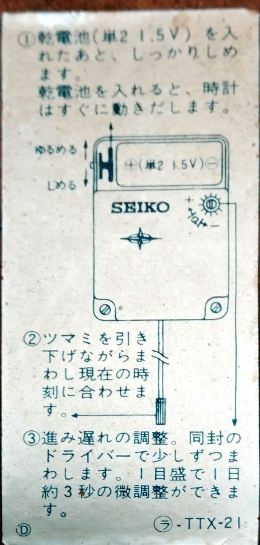 40’sオールドセイコー SEIKOトランジスタクロック 掛時計
