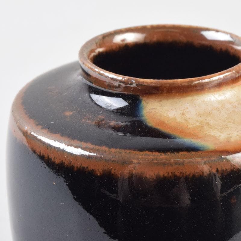 茶道具　瀬戸焼　古瀬戸　肩衝茶入　袱紗付　V　8636