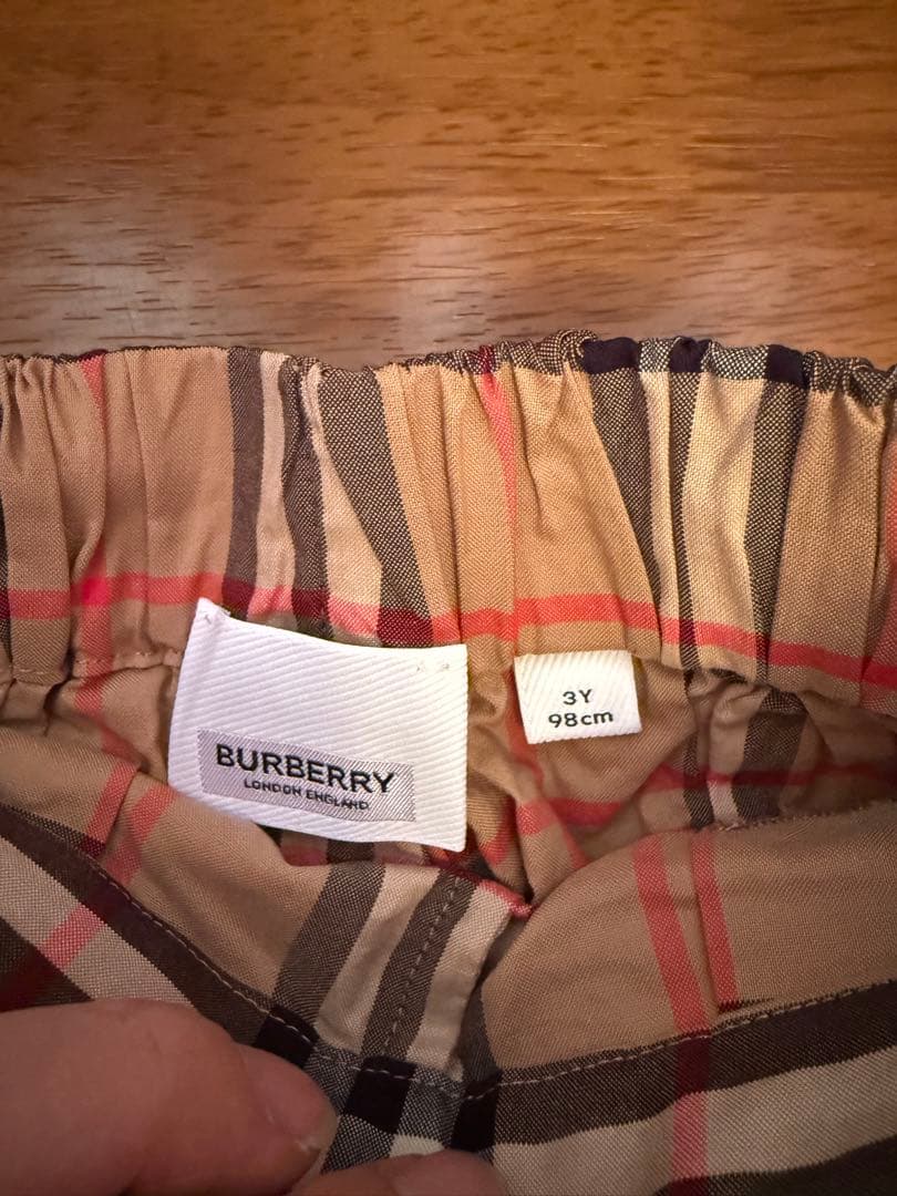 BURBERRY チェック柄 ロングパンツ 3Y BURBERRY チェック柄 ロング
