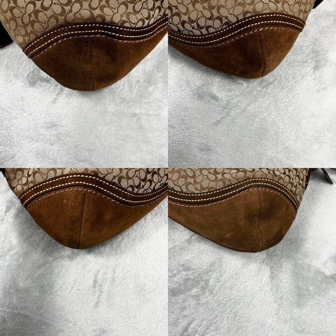 バッグ Coach Soho Bag Signature suede Brown