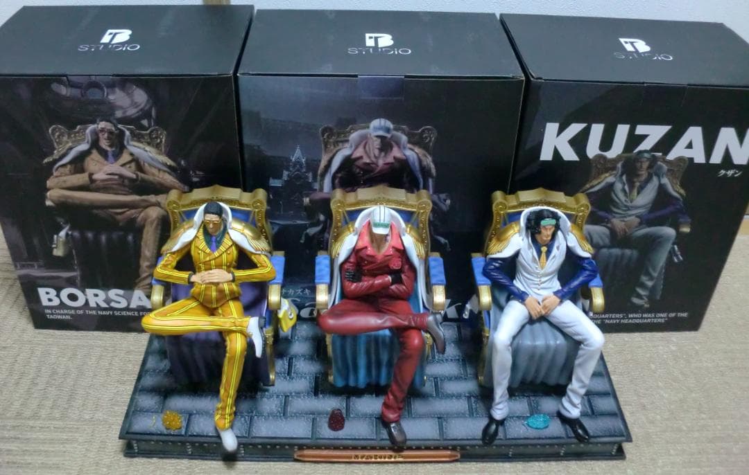 海軍 三大将 海外限定 ガレージキット フィギュア 赤犬 黄猿 クザン 専用台座