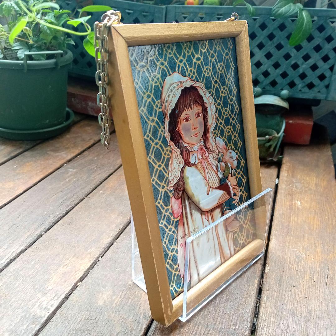 ジャン・ハガラ ステンドグラス 少女とお人形 ブルック グラスマスターズ社