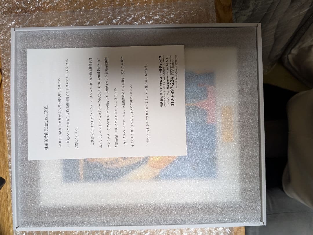 バンダイナムコ株主優待　アムロ・レイとRX-78-2ガンダム