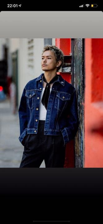 今市隆二プロデュース RILY Logo Denim Jacket