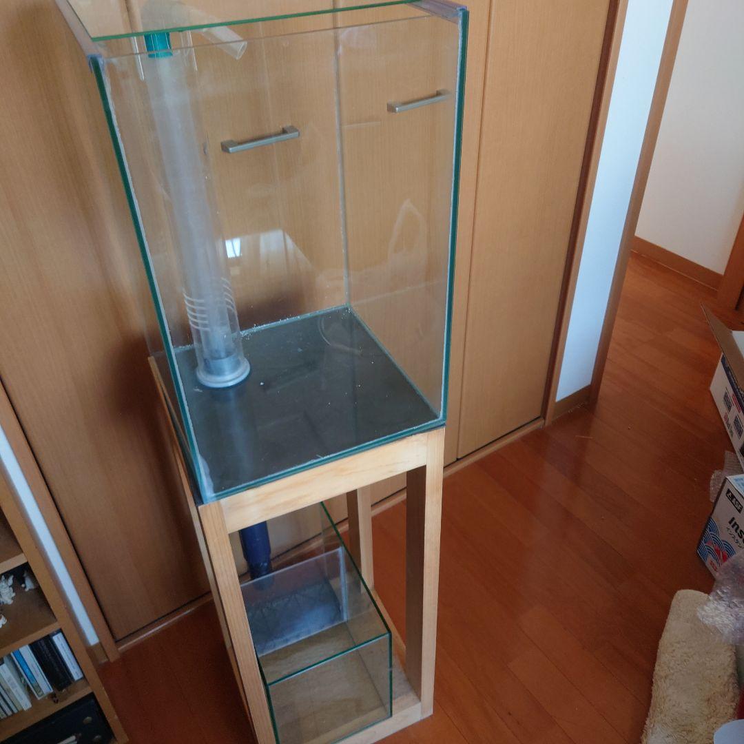 直接取り引き限定】30キューブハイ ガラス オーバーフロー水槽セット