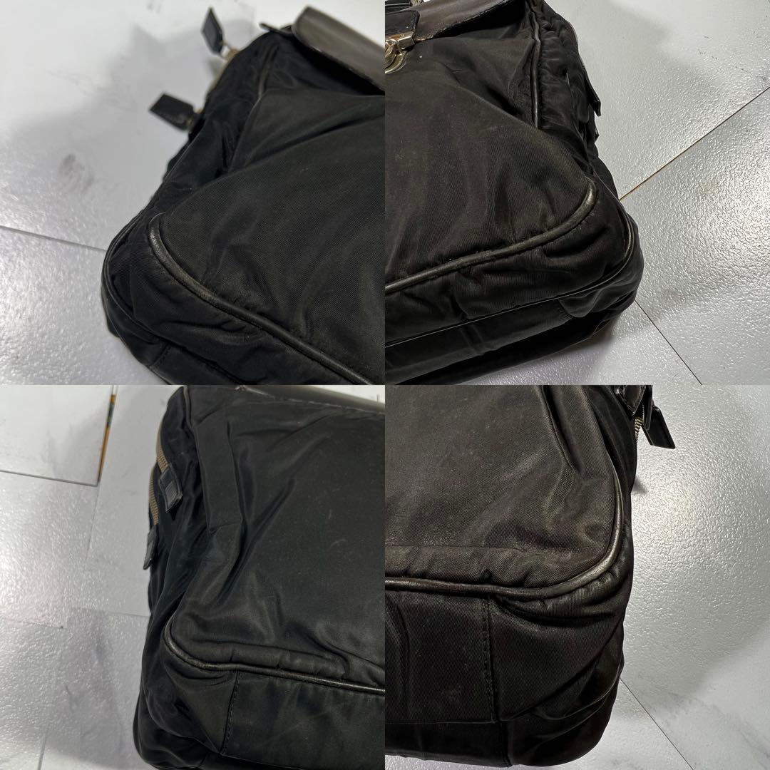 PRADA プラダ ナイロン切替レザーブリーフケース ビジネスバッグ ブラック