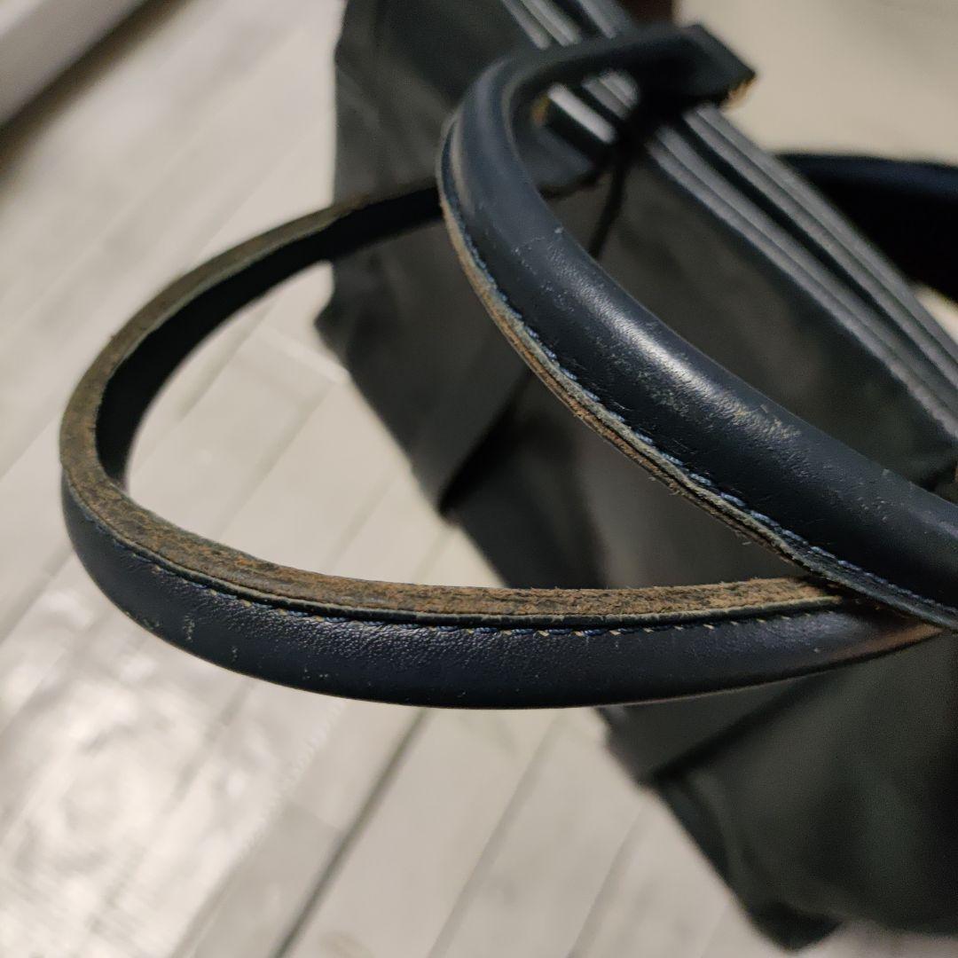 フェリージ Felisi 総レザーブリーフ バッグ ネイビー 美品 1730