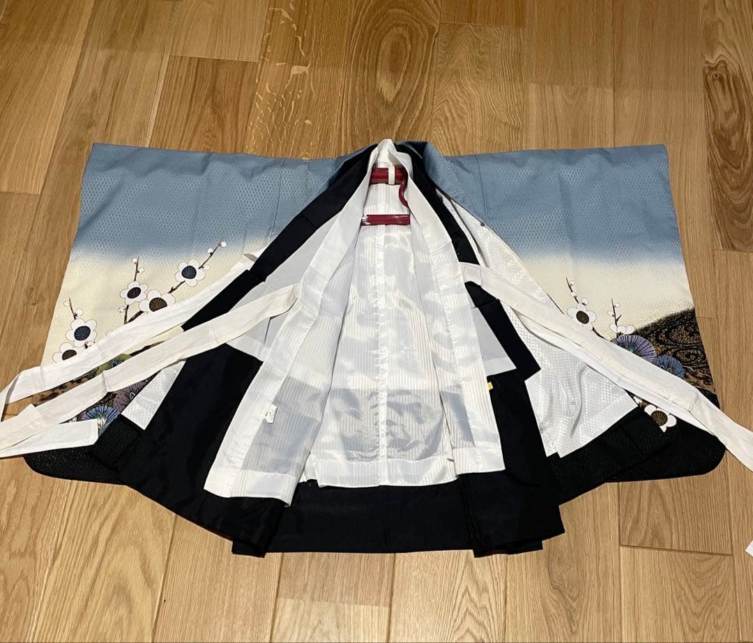 m*e様 七五三 子供用 着物 武士の鎧刺繍