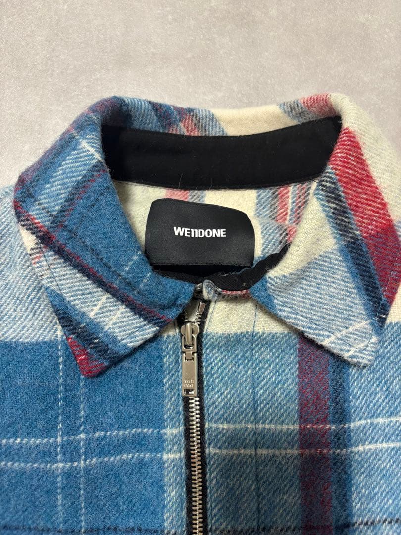 WE11DONEチェック柄 ジップアップジャケット