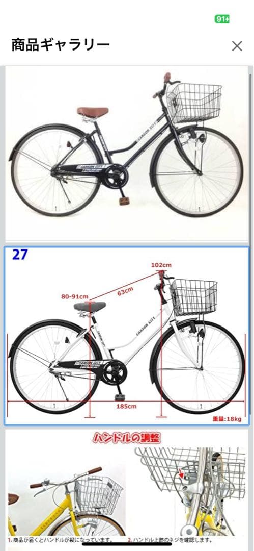 CARSON CITYサイクル シングルギア 簡易的な点検済み 千葉県柏 配送可