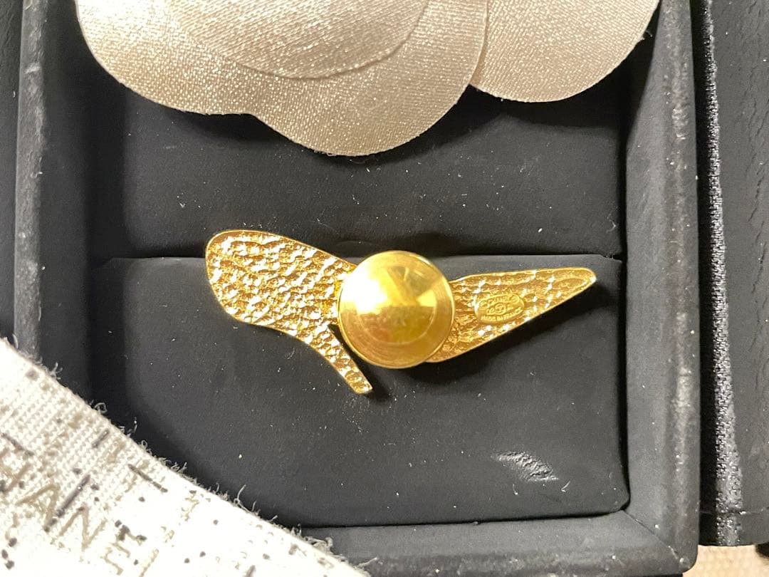 CHANEL シャネル ハイヒール ピンブローチ ゴールドブラック CHANEL