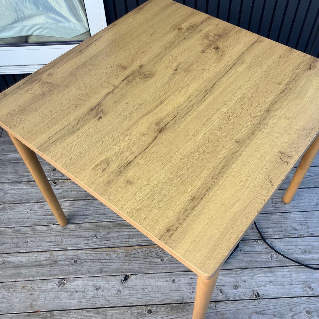 ニトリ 木製 ダイニングコタツテーブル デスクこたつ こたつ布団セット