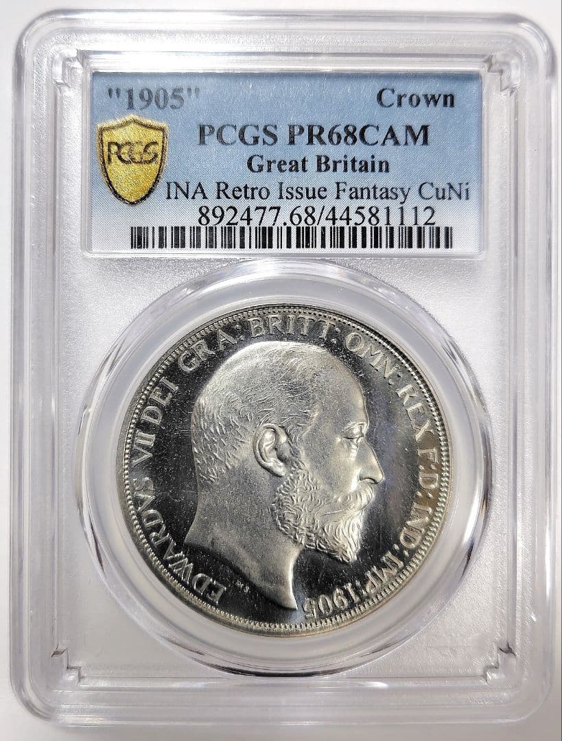 1905年 イギリス エドワード7世 クラウン コイン PCGS PR68CAM - メルカリ