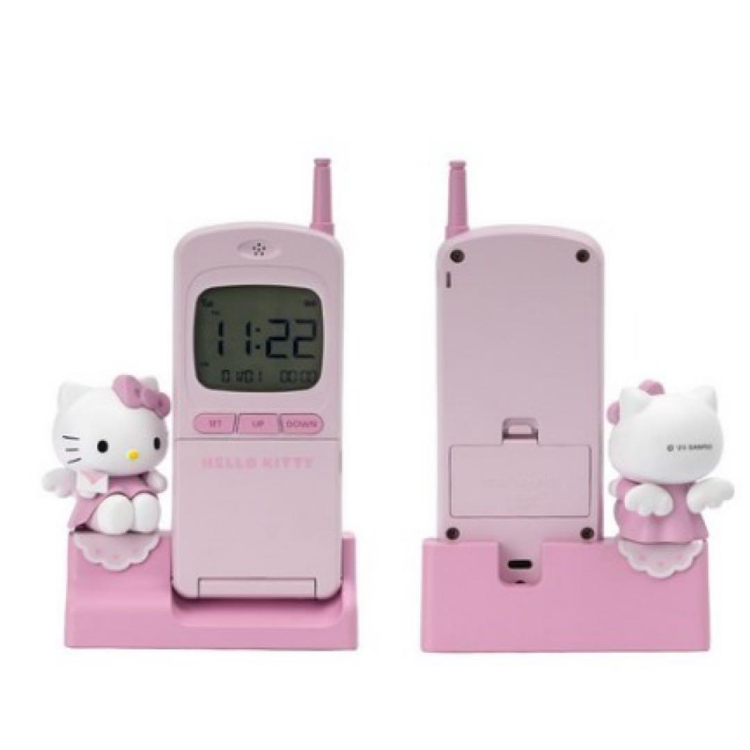 【レア】　サンリオ　ハローキティ　ガラケー形置き時計　ガラケー
