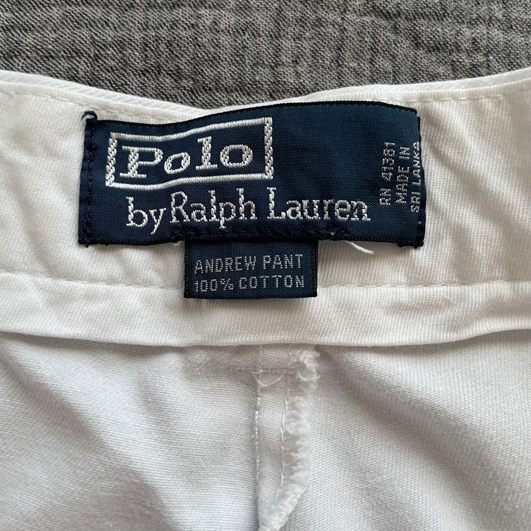 美品】 ポロラルフローレン 2タック チノパン アンドリューパンツ 白