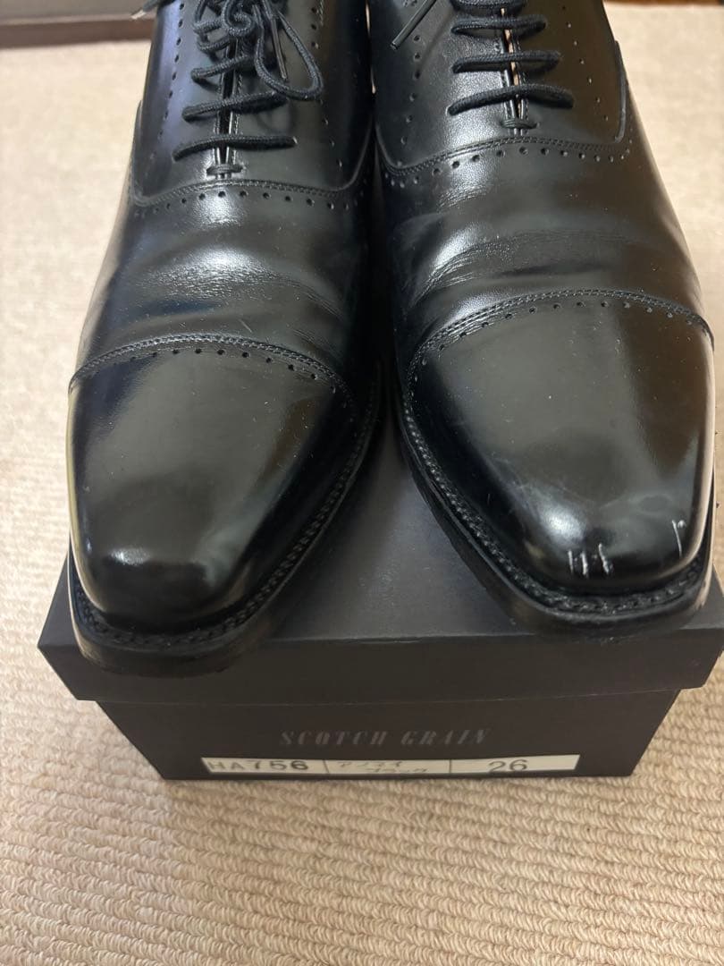 Scotch Grain ブラック ドレスシューズ 26cm