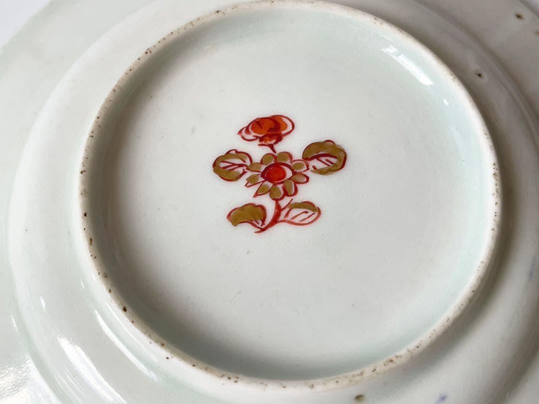 アンティーク 骨董 古伊万里 輸出手 金襴手 粟鶉図 小皿2枚