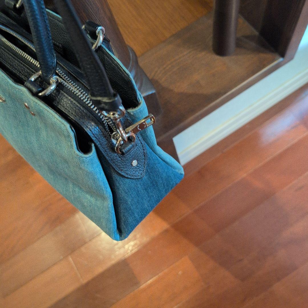 COACH デニムブルー ショルダーバッグ