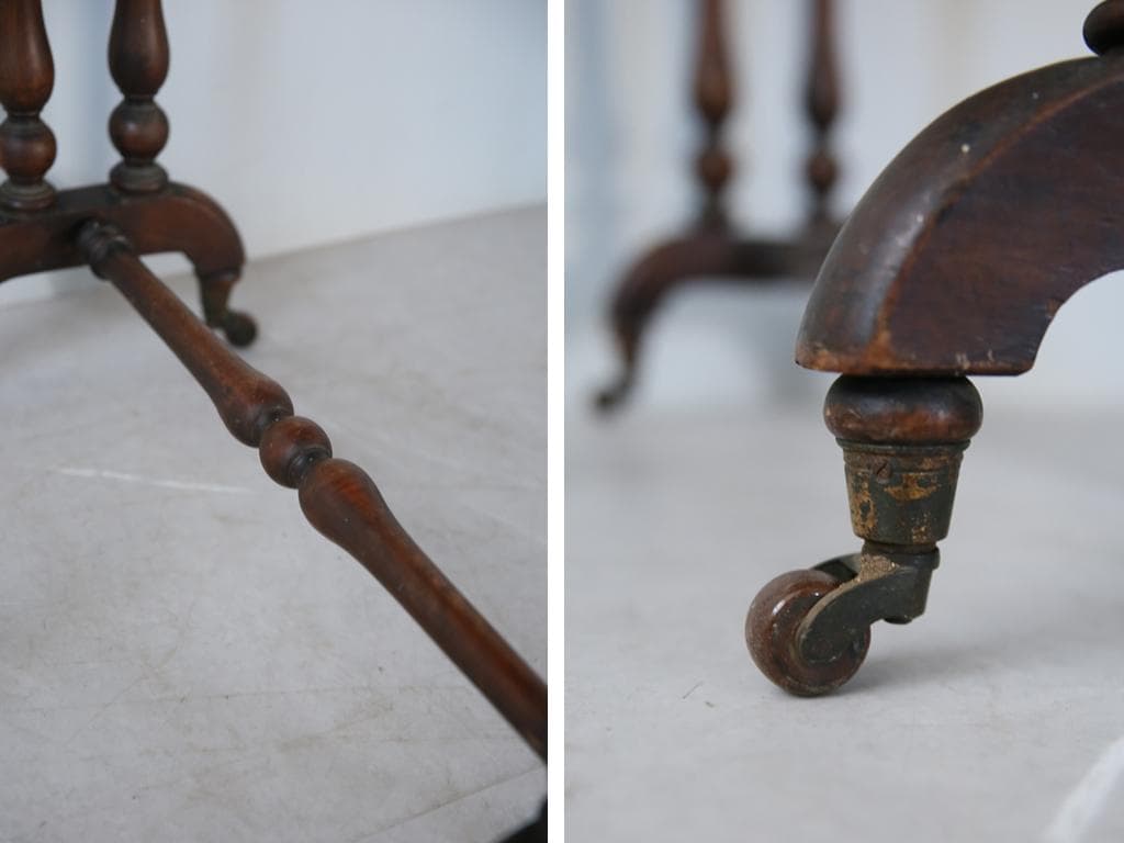 英国アンティーク木製ゲートレッグテーブル/ダイニング机/バタフライ(89-311