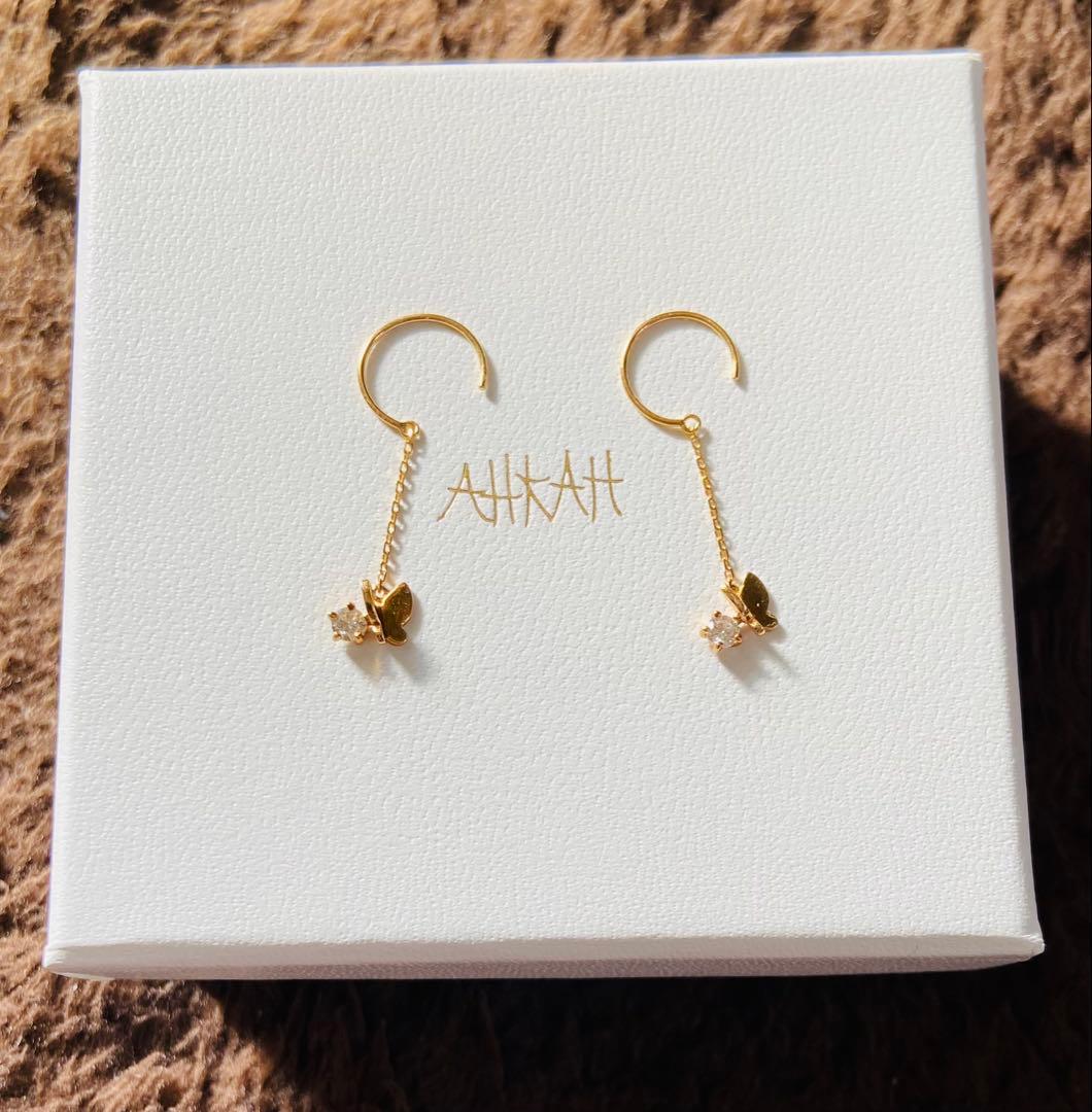 AHKAH アーカー パピヨンブリリアンプチ ピアス 片耳用2個セット