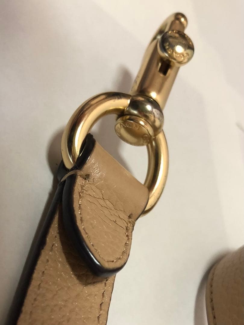 COACH カラーブロック チャニング ベージュショルダーバッグ 2way