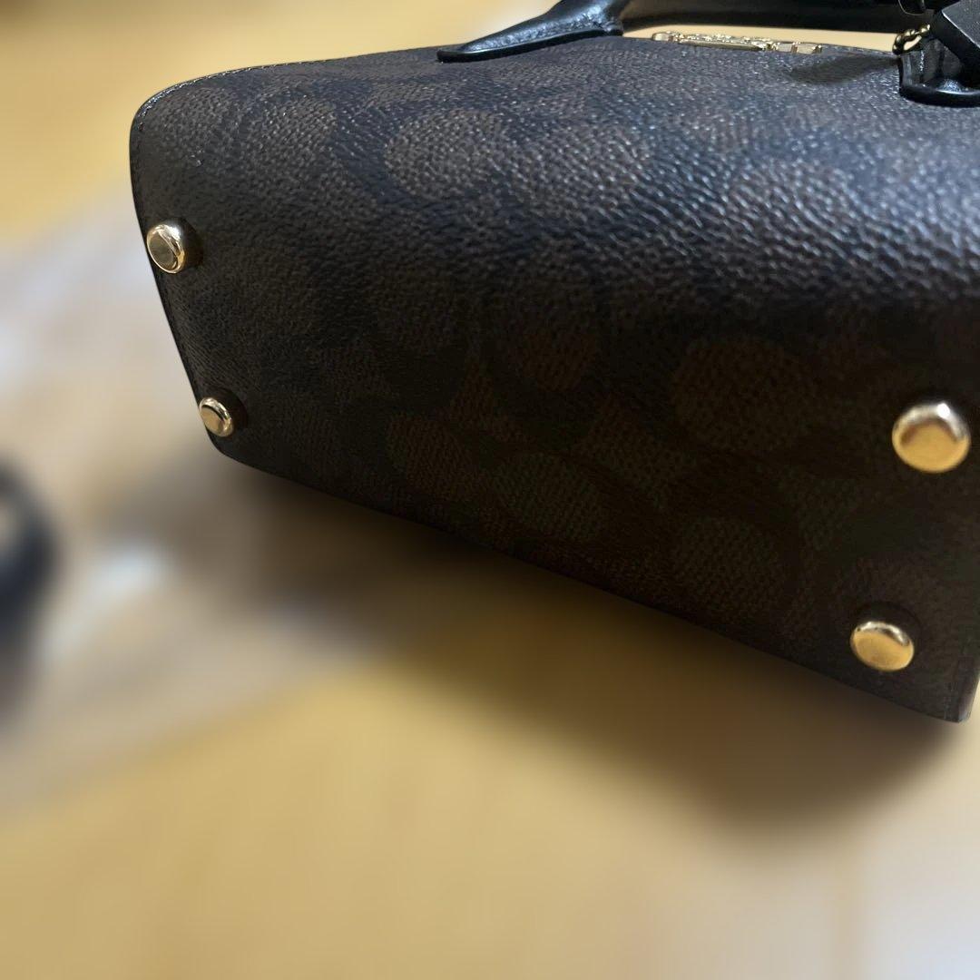 新品COACH ミニハンドバッグ　ブラウン シグネチャー　ショルダーバッグ　福袋