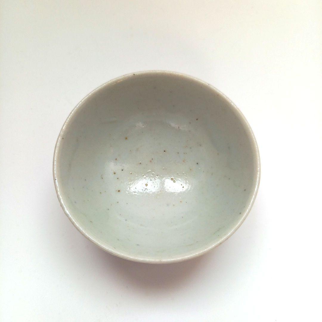 李朝 白磁 盃 猪口 古玩 骨董 アンティーク 古道具