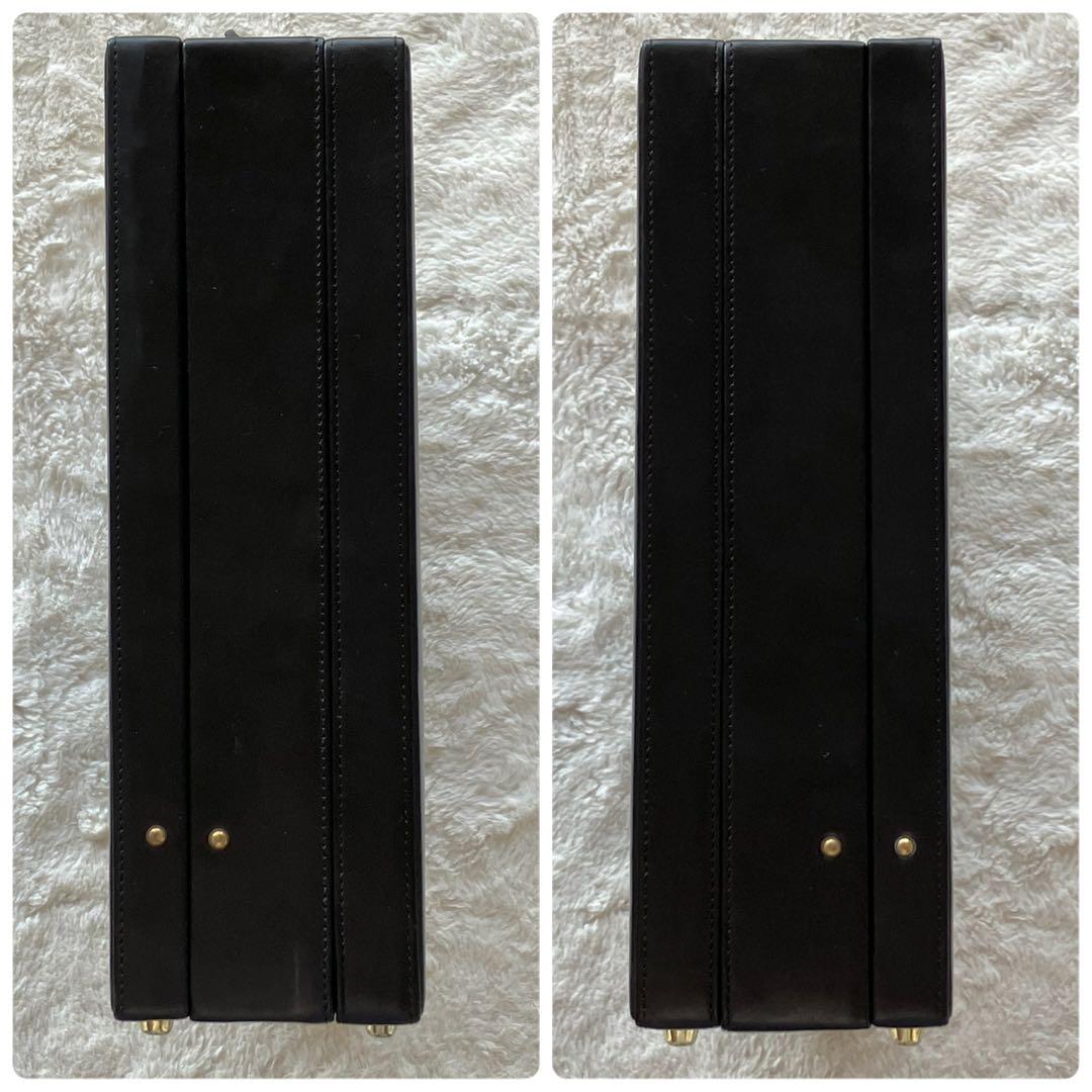 極上品 CAGIVA ITALY 本革 レザー アタッシュケース ブラック