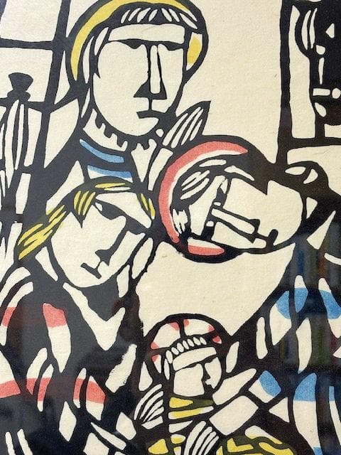 渡辺禎雄 版画 キリスト降誕 1992 額装