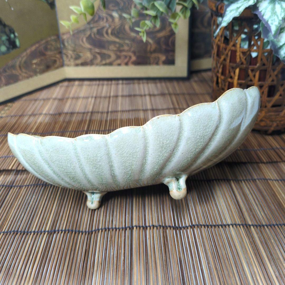 江戸期 尾張徳川家 御用窯 御深井焼 菊割向付皿 五