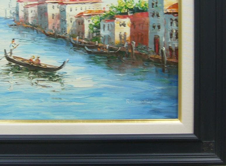 絵画 油絵 作者不詳 肉筆油絵 風景画 水辺の街 ベニス