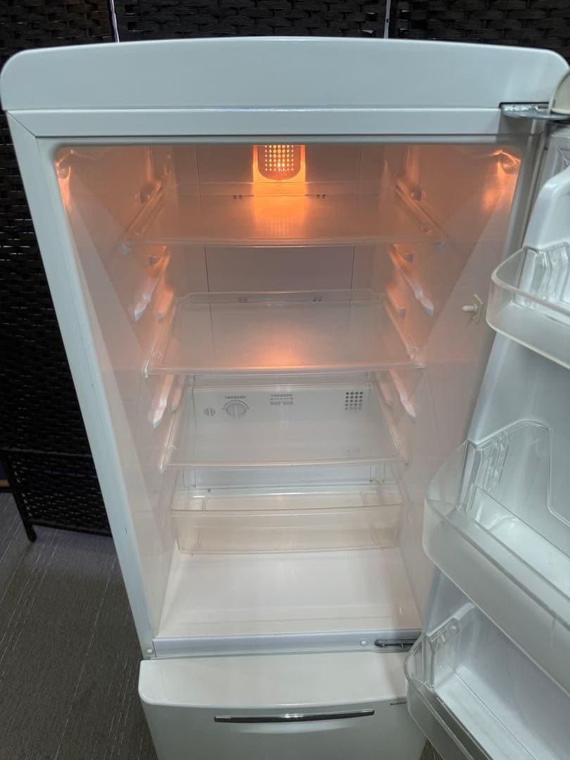 【洗浄消毒作業済】レトロ家電　National 冷凍冷蔵庫　NR-B16RA-W