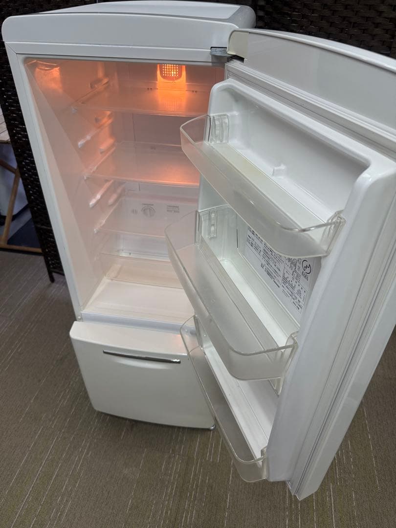 【洗浄消毒作業済】レトロ家電　National 冷凍冷蔵庫　NR-B16RA-W