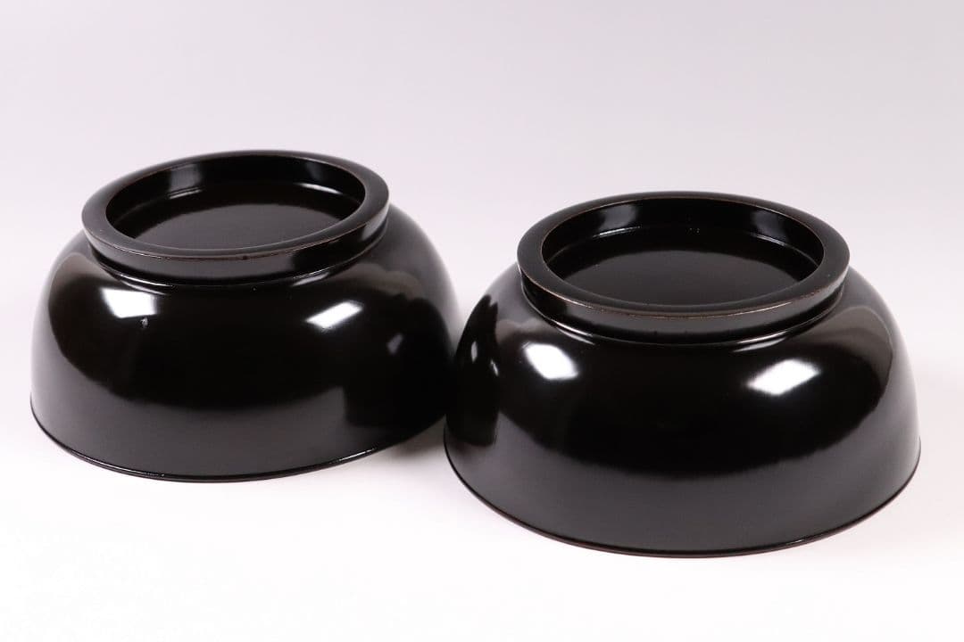 漆芸 輪島塗 松蒔絵 木皿 二十客 欅地 木地溜塗 黒塗 金蒔絵 【MA359】