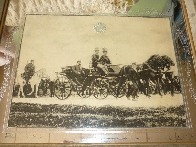 非売品 明治41年◇菊のご紋 立派な額装写真 陸軍特別大