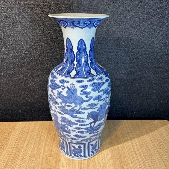 S8016　大清擁正年製　青花　唐物　大花瓶　中国古玩　花瓶　花器