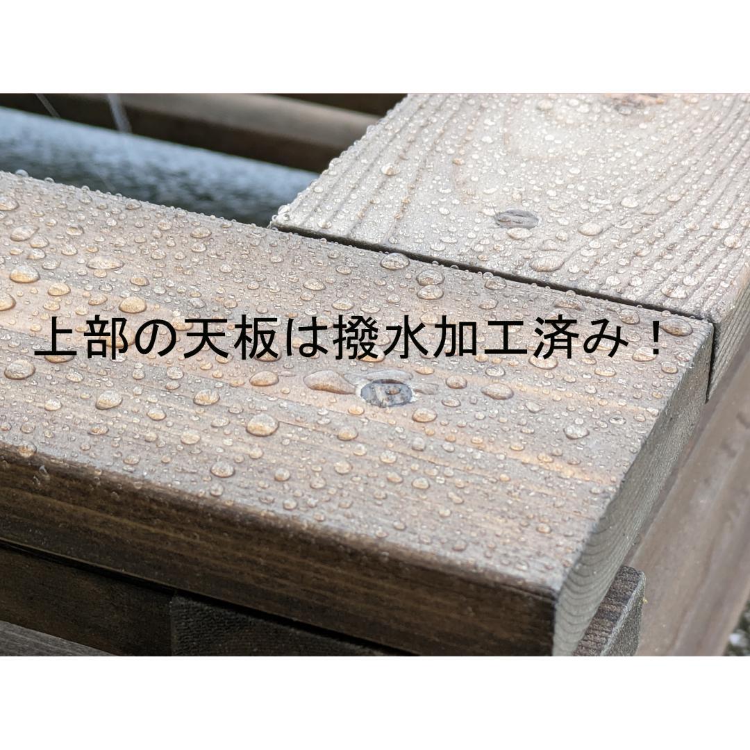 ビオトープ25L トロ舟＆木枠セット（棚・3D防鳥網付き）【まき様