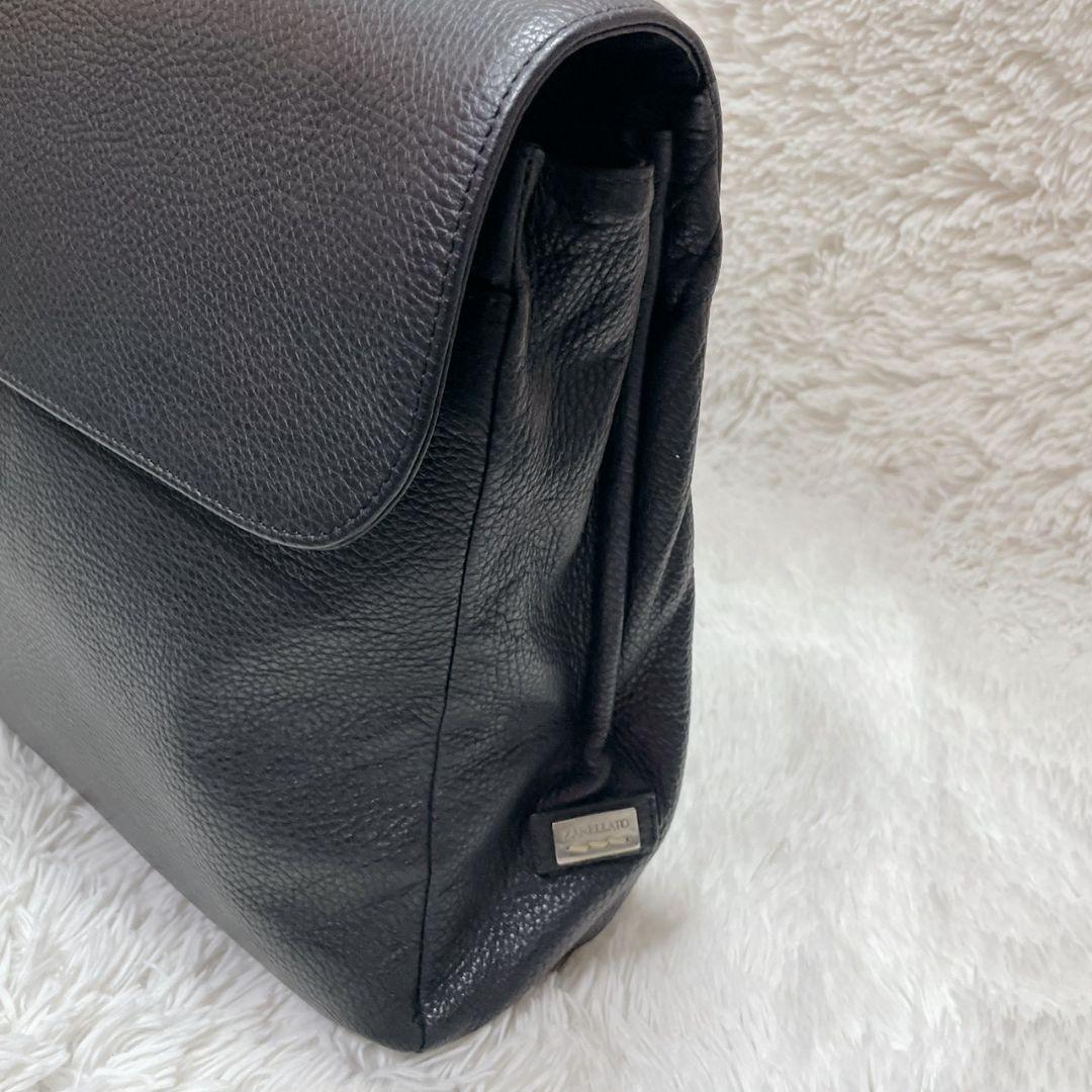 Zanellato ブラック ブリーフケース 金具 メンズ ワンハンドル