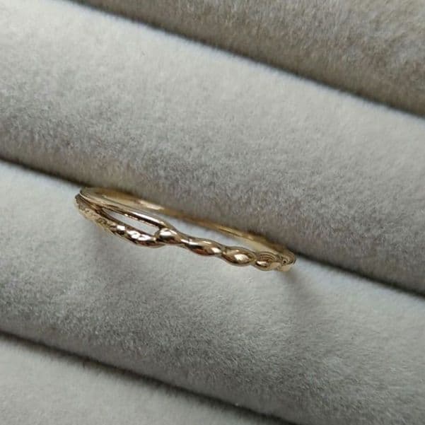 【美品】ageteアガット K5 リング 9号 シンプルリング 箱付き