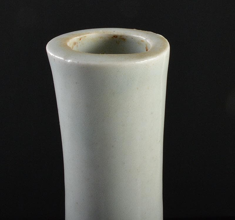 朝鮮美術　李朝　高麗白磁　染付　花文　鶴首瓶　V　R4764C