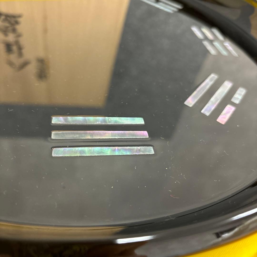 新品、未使用　茶道具 点前盆木製 輪島塗 貝入 八卦盆 はっけぼん 裏千