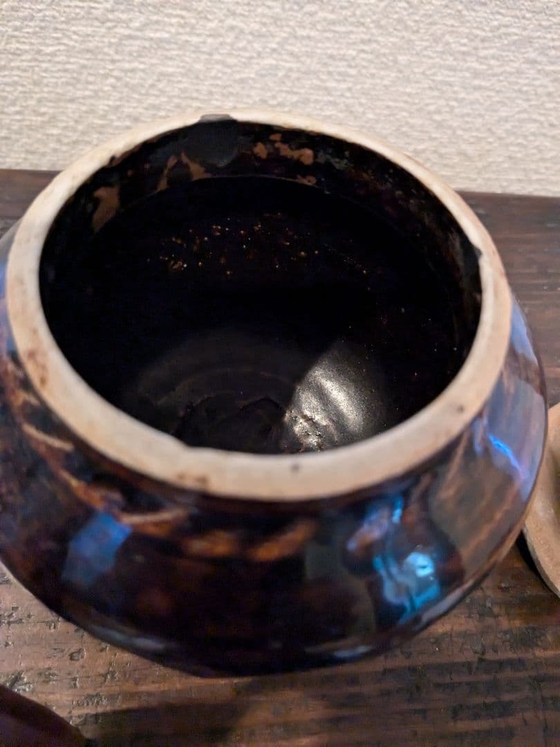 李朝 飴釉 小壺